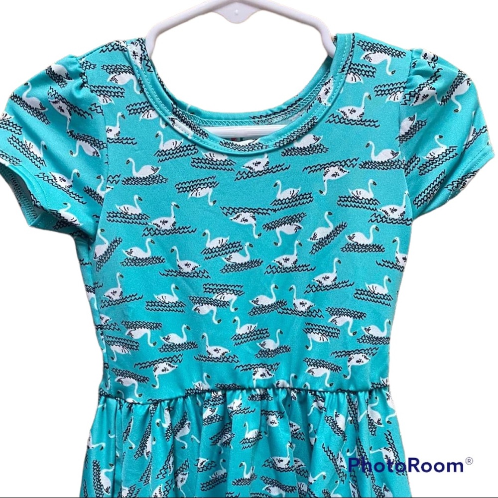 🦢NWT DotDotSmile dress size 12/14m swan print
